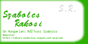 szabolcs rakosi business card